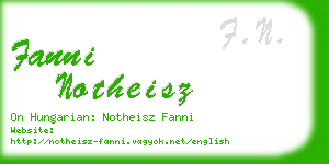 fanni notheisz business card